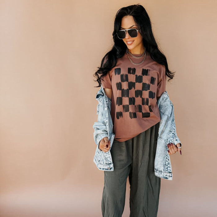 Chic Checkerboard Tee - Mommy Apparel