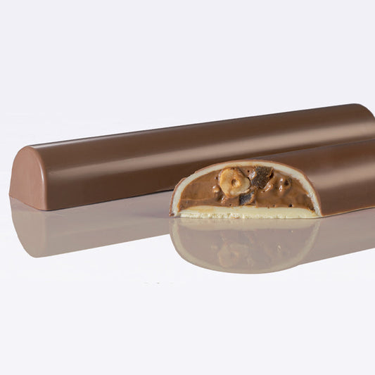 Chocolog Curvy Nougat Bar Chocolate Mold - 4 Indents