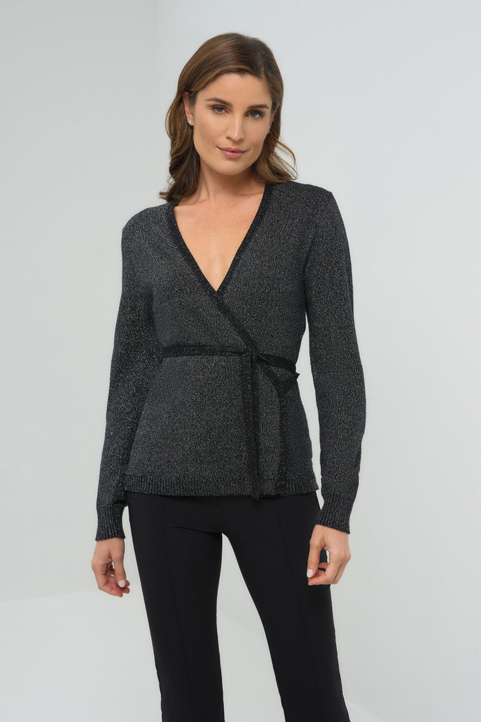 Christa Wrap Sweater with Tie Waist