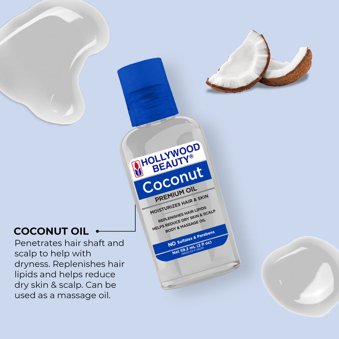Coconut Premium Oil for Hair, Scalp, Skin, and Nails - 2 fl oz
