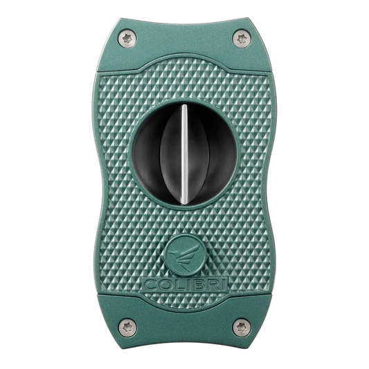 Colibri Diamond Green and Green V-Cut Cigar Cutter - CU300T37