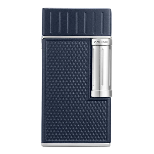 Colibri Julius Navy and Chrome Double Soft Flame Lighter - LI221C23