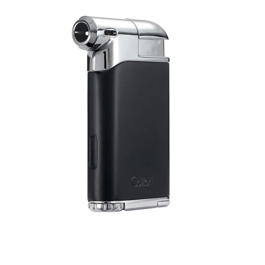 Colibri Pacific Air Black and Chrome Single Soft Flame Pipe Lighter - LI400C5