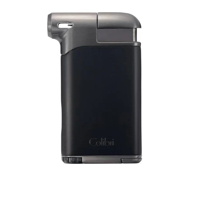 Colibri Pacific Air  Black and Gunmetal Single Soft Flame Pipe Lighter - LI400C7