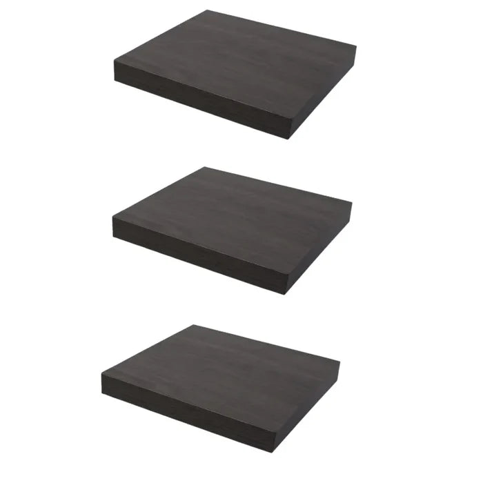 Concealed Floating Bookshelf - 3-Pack - Anthracite Oak - 9-1/4 inch (23.5 cm)