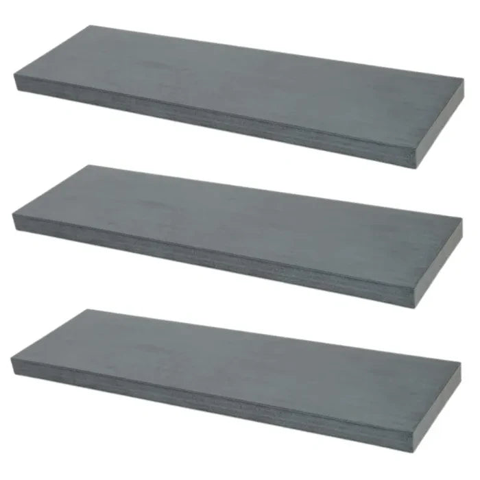 Concealed Floating Bookshelves - 3-Pack - Industrial Gray - 47-1/4 inch (120 cm)