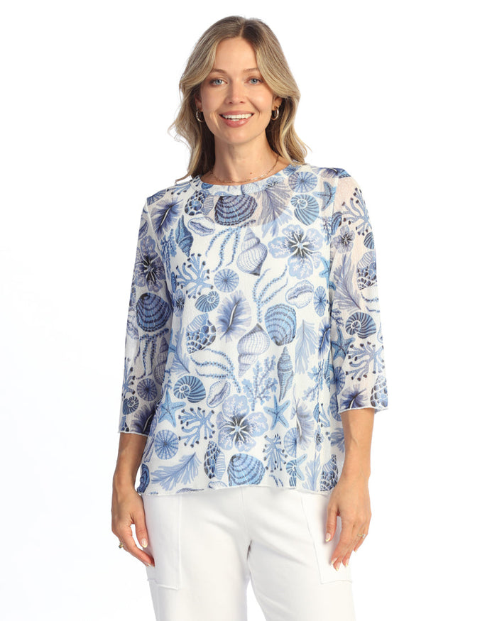 Crepe Mesh Top with Tank - CM4