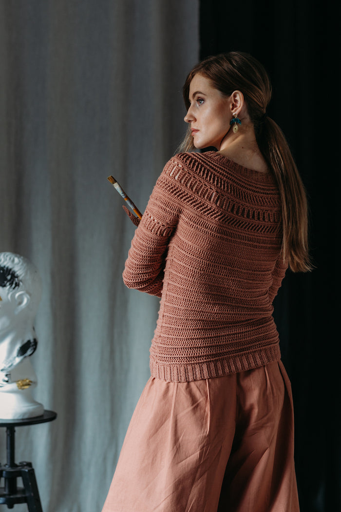 Crochet Sweaters with a Textured Twist by Linda Skuja