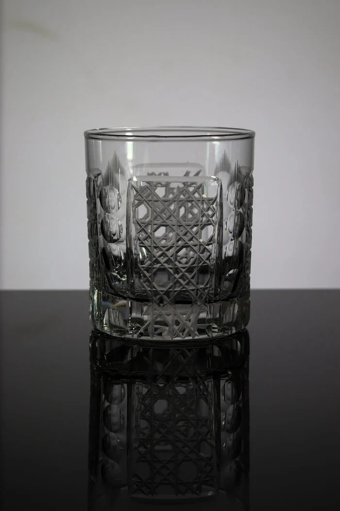 CrossBar Handcut Crystal Whiskey Glass
