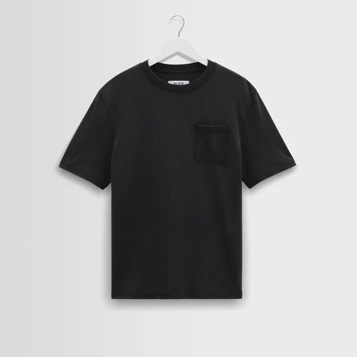 Dean Pocket Tee in Washed Black
