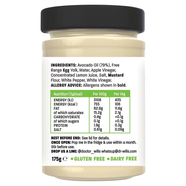 Dr Will's Avocado Oil Mayonnaise 175g