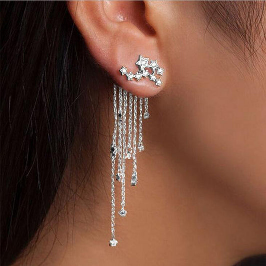 E1297 - Korean star tassel Earrings