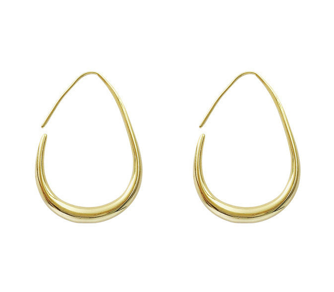E1377 - Oval Drop Earrings