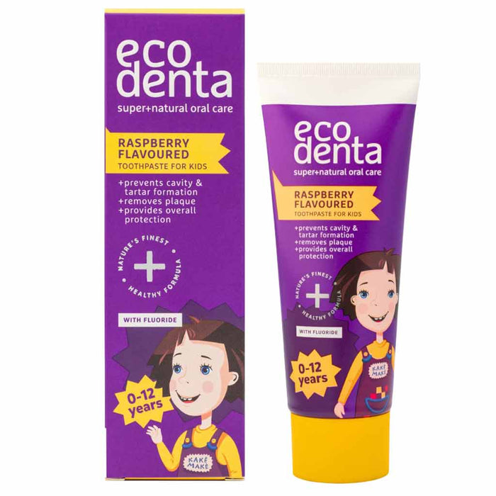 Ecodenta Raspberry flavoured toothpaste for kids Lasten hammastahna 75ml