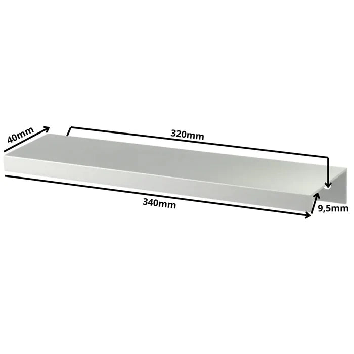 Edge Grip Round Profile Cabinet Handle 12-5/8 inch / 320 mm (13-3/8 inch / 340 mm Overall Length) - Electropolished