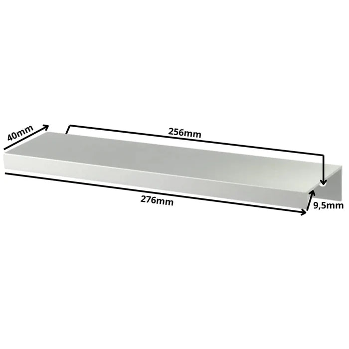 Edge Grip Round Profile Cabinet Pull 10-1/16 inch (256 mm) (10-7/8 inch / 276 mm Overall Length) - Electropolished