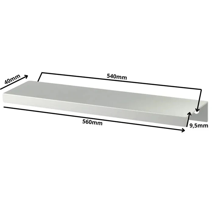Edge Grip Round Profile Handle 21-1/4 inch (540 mm) (22-1/16 inch (560 mm) Overall Length) - Electropolished