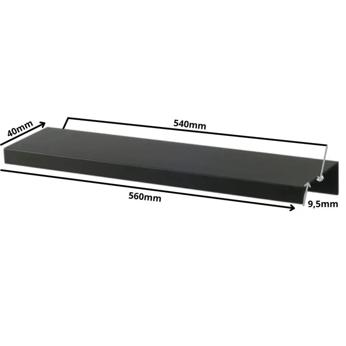 Edge Grip Round Profile Handle 21-1/4 inch (540 mm) (22-1/16 inch / 560 mm Overall Length) - Matte Black