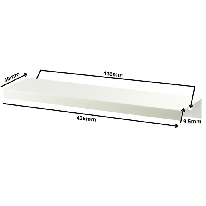 Edge Grip Round Profile Pull 16-3/8 inch (416 mm) Hole Centers (17-3/16 inch / 436 mm Overall Length) - White