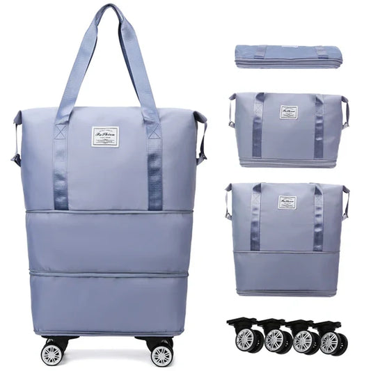 Expandable Travel Bag With Wheels - Random Color