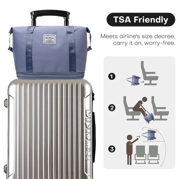 Expandable Travel Bag With Wheels - Random Color