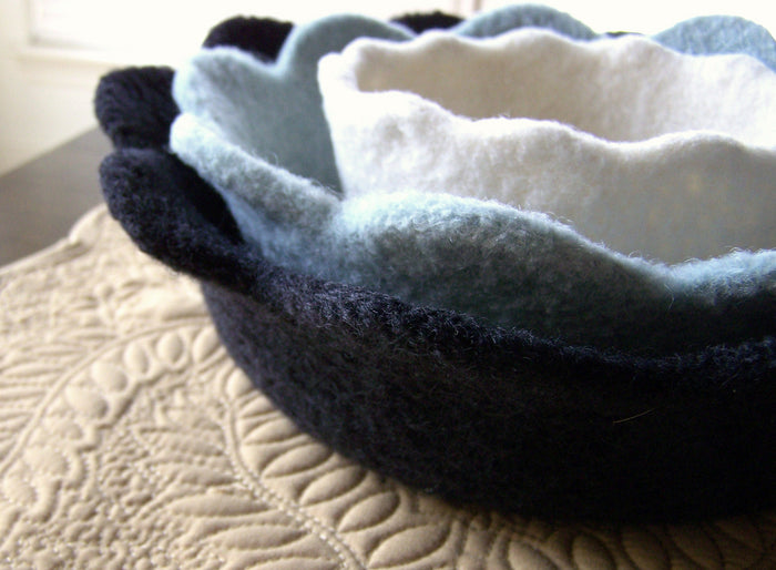 Felted Petal Bowls by Melanie Rice