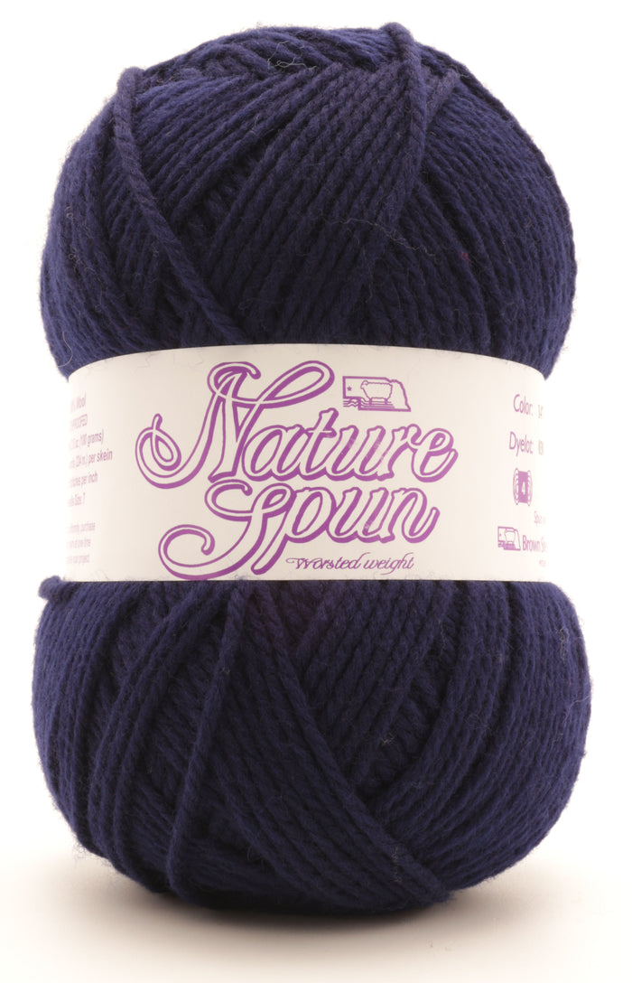 S/M / Brown Sheep Co - Naturespun Worsted / True Blue Navy 147
