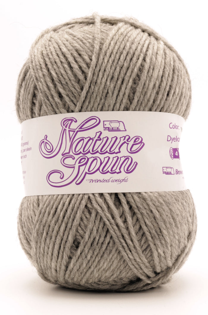 S/M / Brown Sheep Co - Naturespun Worsted / Grey Heather N03