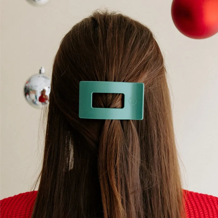 Fir Real Small Flat Rectangle Hair Clip