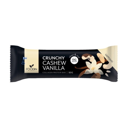 Foodin Crunchy Collagen Protein Bar Cashew Vanilla