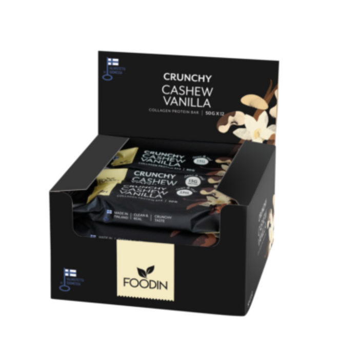 Foodin Crunchy Collagen Protein Bar Cashew Vanilla