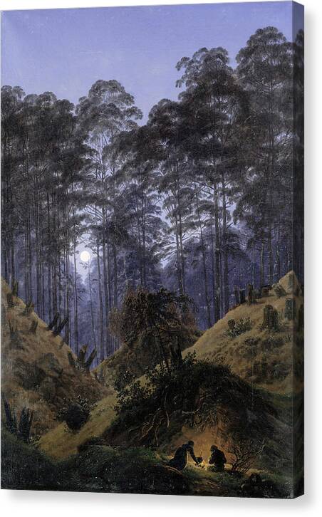 Forest Interior by Moonlight - Canvas Print