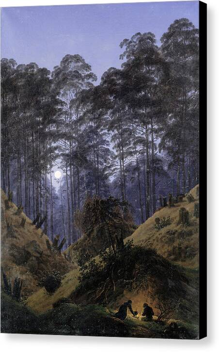 Forest Interior by Moonlight - Canvas Print