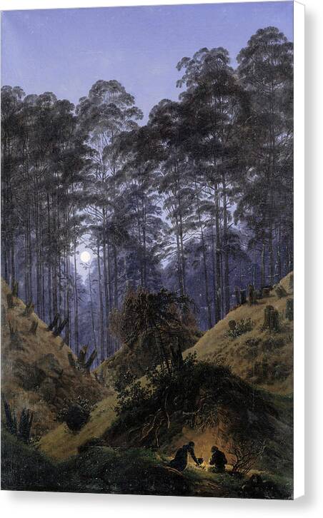 Forest Interior by Moonlight - Canvas Print
