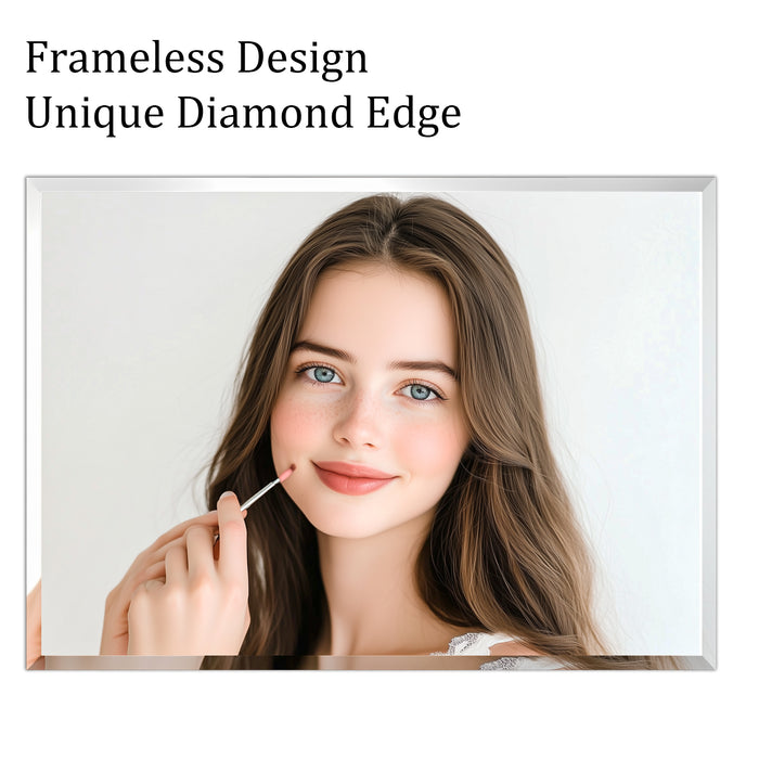 Frameless Rectangular Mirror with Beleved Edge