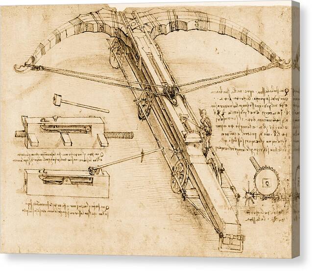 Giant Crossbow - Codice Atlantico - Canvas Print
