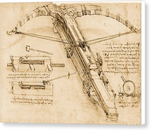 Giant Crossbow - Codice Atlantico - Canvas Print