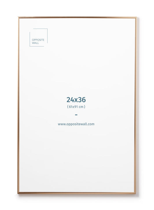 Gold Metal Frame, 24x36 in | 61x91 cm