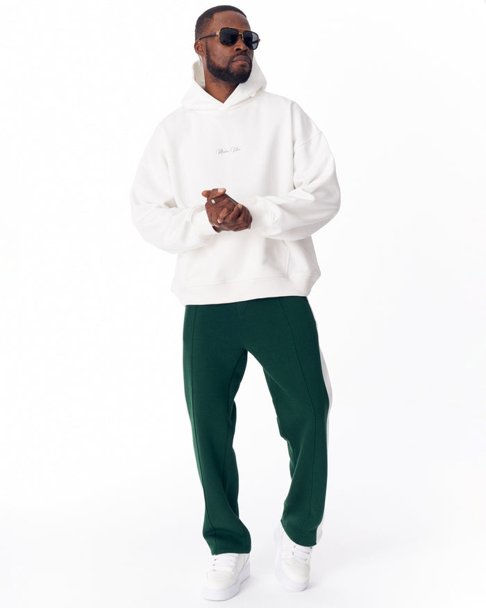 Green-White Sweatpants With Stripes on Side (6)
