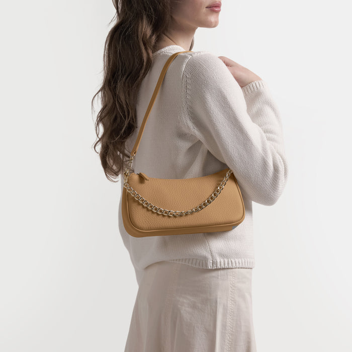 Greta Chain Small Pochette Camel