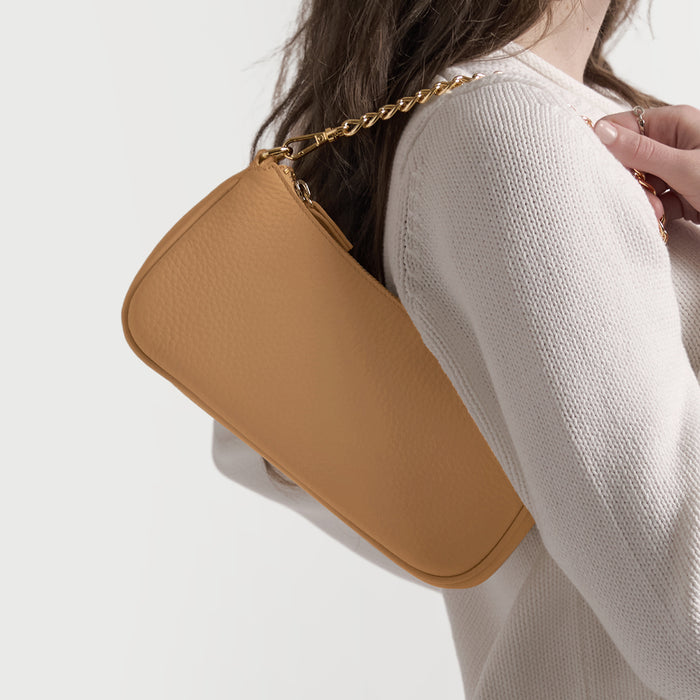 Greta Chain Small Pochette Camel