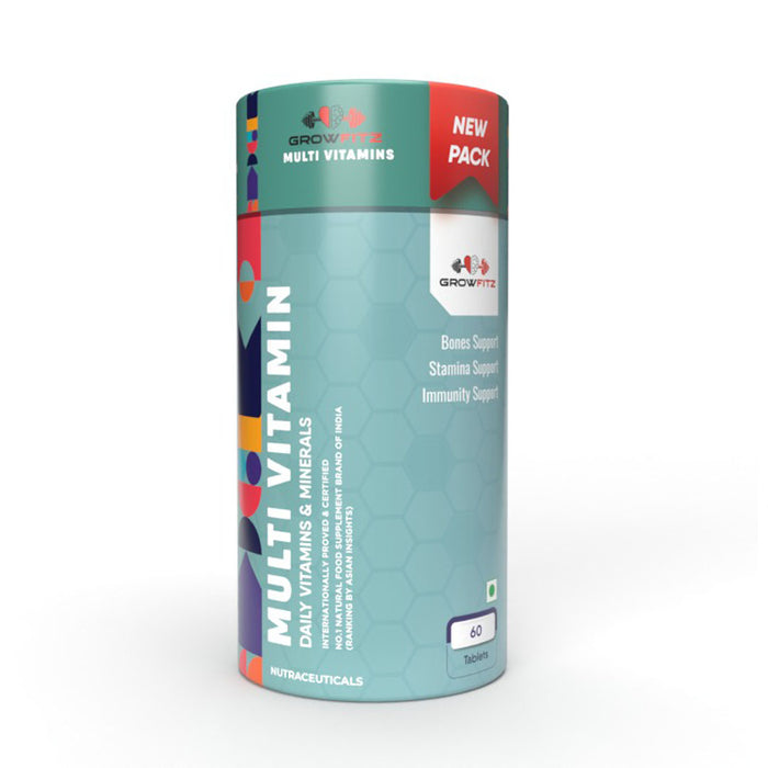 Growfitz Multivitamin : Certified & High Quality Multivitamin || Complete blend of Multivitamins (Must for Everybody)