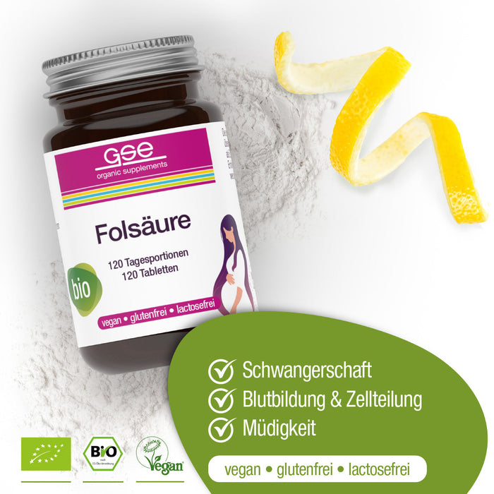 GSE - Folsäure (Bio) - 120 Tabletten