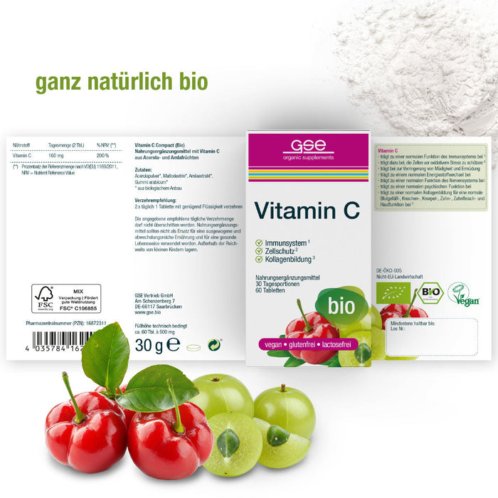 GSE - Vitamin C Compact (Bio) - 60 Tabletten