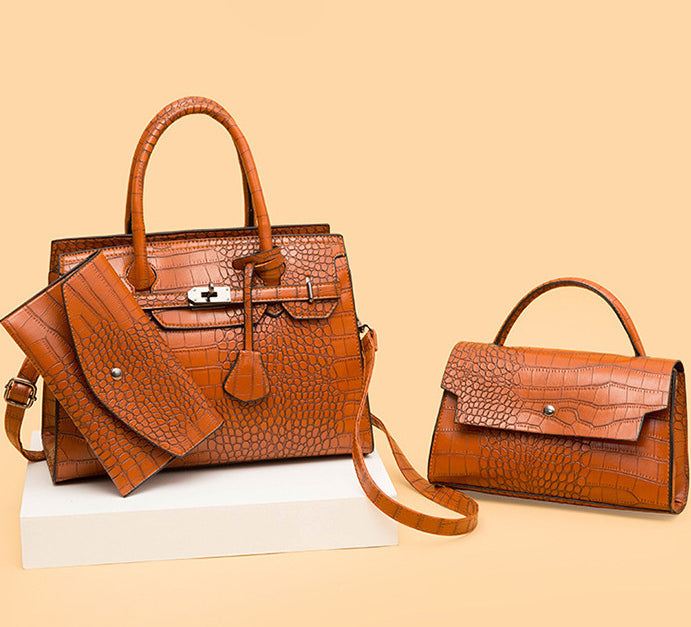 H1880 - Elegant Classic Brown Handbag