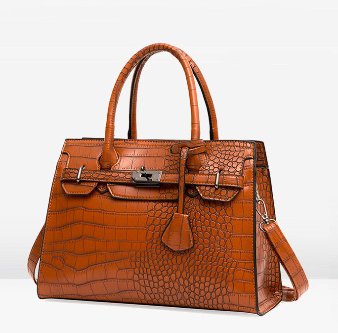 H1880 - Elegant Classic Brown Handbag