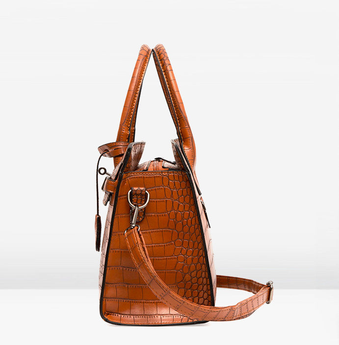 H1880 - Elegant Classic Brown Handbag