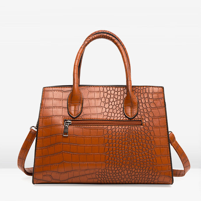H1880 - Elegant Classic Brown Handbag