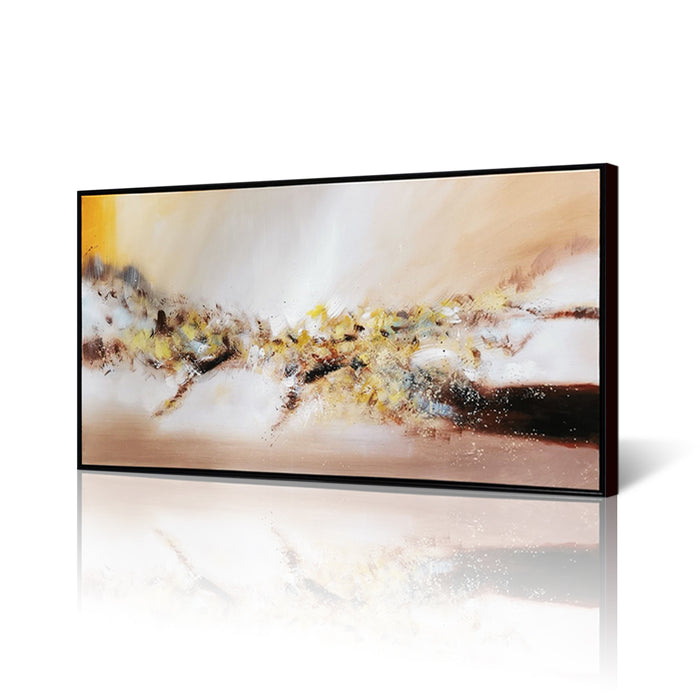 Huge Framed Abstract Handmade Oil Painting on Stretched Canvas