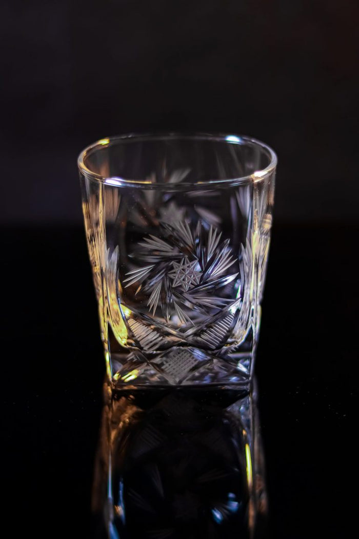 Italian Handcut Mor Crystal Whiskey Glass [LUXE]